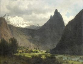 Johan Fredrik Eckersberg (Norwegian, 1822-1870) A view of Romsdalshorn, Norway