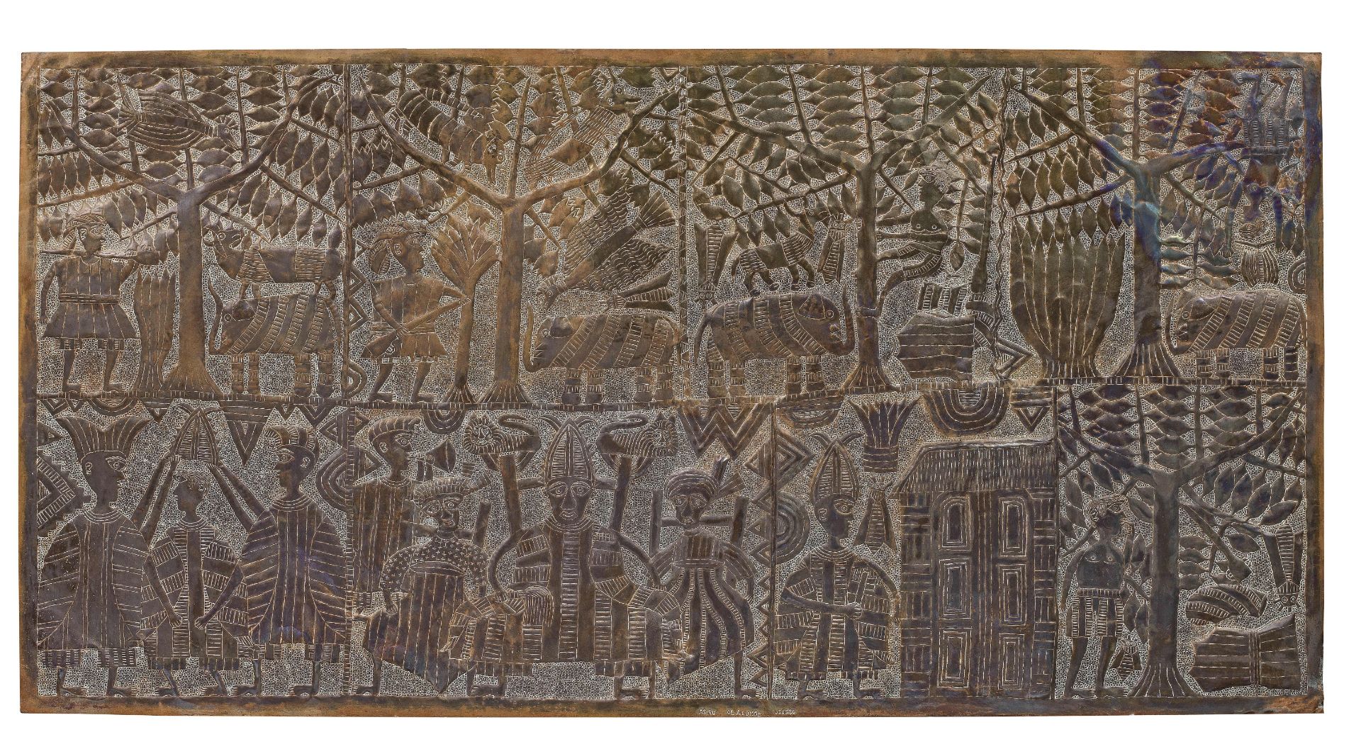 Asiru Olatunde (Nigerian, 1918-1993) Osogbo Panel