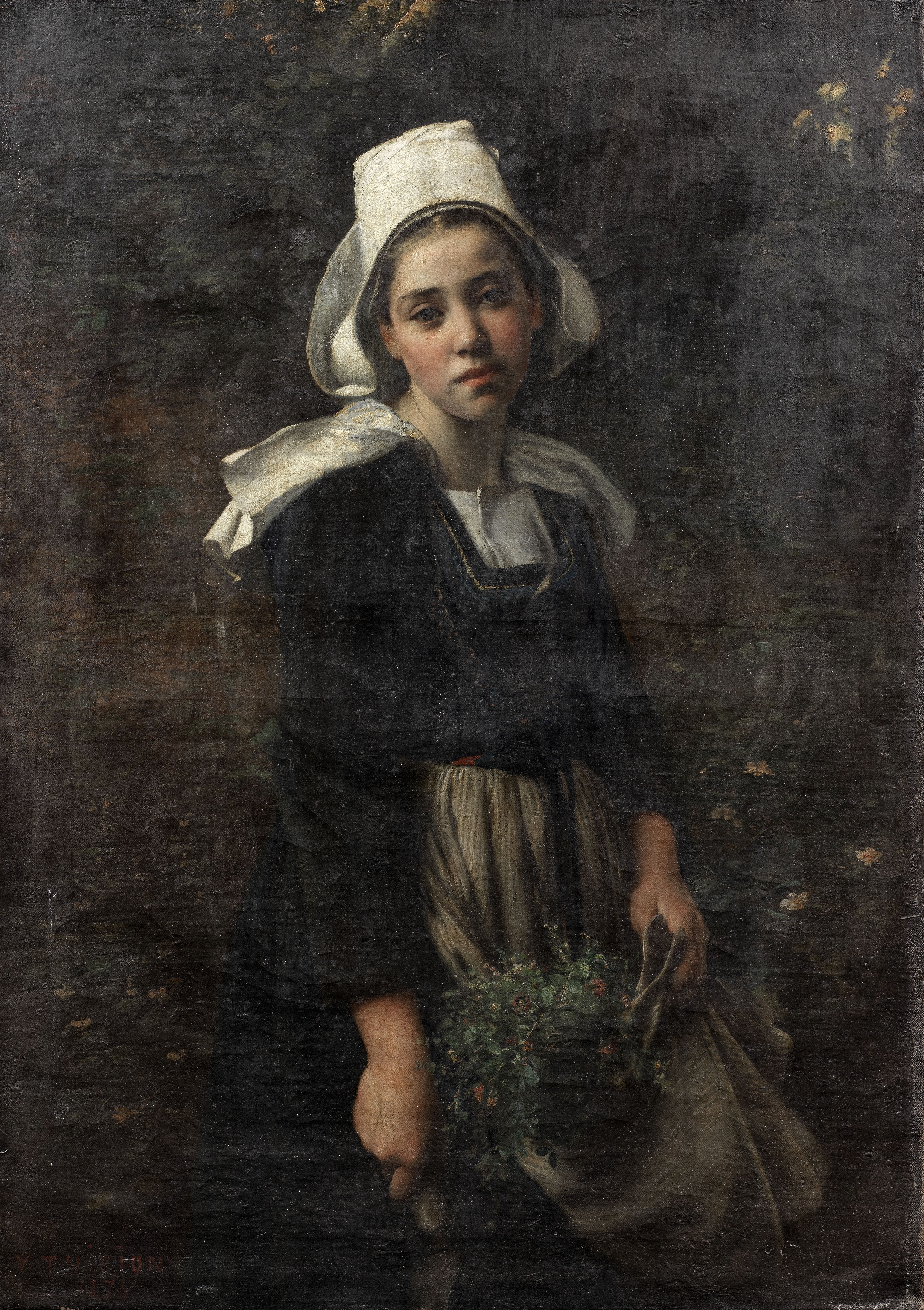 Charles Victor Thirion (French, 1833-1878) A peasant girl (unframed)