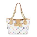 LOUIS VUITTON: A WHITE MULTICOLOUR ANNIE MM BAG 2011