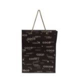 CHANEL: A BLACK AND WHITE COCO FABRIC TOTE 2002-03 (includes serial sticker )