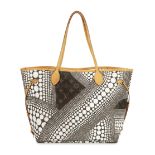 LOUIS VUITTON X YAYOI KUSAMA: A WHITE INFINITY DOTS MONOGRAM NEVERFULL MM Limited Edition 2012