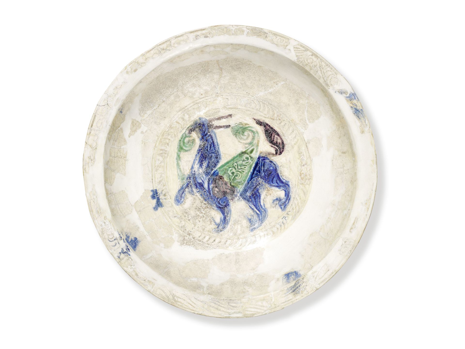 A rare Laqabi ware pottery bowl Syria, 13th Century
