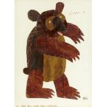 CARLE (ERIC) Original collage of a large standing bear, [undated]