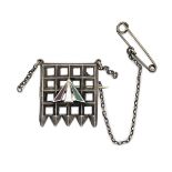 DOWNING (EDITH) Silver 'Portcullis' or 'Holloway' brooch awarded to Edith Downing, [1909]