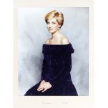 DIANA, PRINCESS OF WALES Portrait photograph by Terence Donovan, signed and dated by the sitter (...