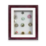BADGES Collection of 10 celluloid suffragette button badges c.1908 onwards