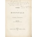 NIGHTINGALE (FLORENCE) Notes on Hospitals, AUTHOR'S PRESENTATION COPY, Longman, 1863