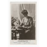 POSTCARDS - PORTRAITS Album containing c.183 postcards, mainly portraits of leading suffragettes,...