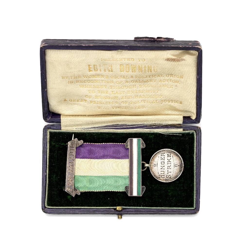 DOWNING (EDITH) Hunger-strike medal awarded by the WSPU to Edith Downing, [1912] - Image 3 of 5