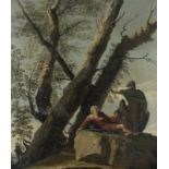 After Andrea Locatelli, 18th Century Figures seated at the foot of a tree