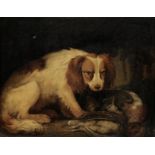 British School, Early 19th Century Spaniel with dead game