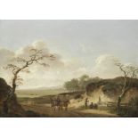 Heinrich Wilhelm Schweickardt (Hamm 1746-1797 London) Figures and a wagon on a country path