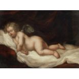 Flemish School, 18th Century A sleeping putto