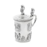 A 19th century Russian silver tankard and cover Peter Moller, St Petersburg 1825, assay master Mi...