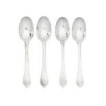 A set of four William III silver dog nose spoons John Broake, London 1699 (12)