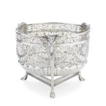 An Edwardian pierced silver jardiniere George Nathan & Ridley Hayes, Chester 1909