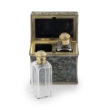 A silver-gilt mounted and shagreen scent bottle case Robert Frederick Fox, London 1912