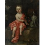 Circle of Charles Jervas (Dublin circa 1675-1739 London) Portrait of a child holding a bunch of c...