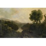 Follower of Thomas Barker of Bath (Pontypool 1769-1847 Bath) An extensive river landscape with tr...