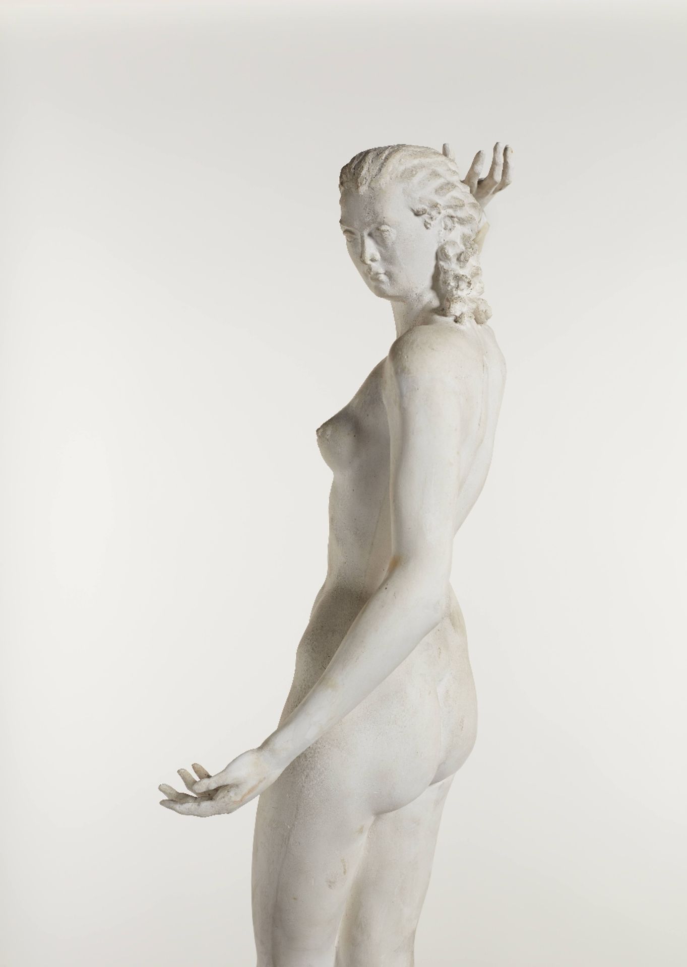 Max Esser (1885-1945): mod&#232;le unique en pl&#226;tre figurant une femme nue (Eve) pour la fon... - Image 5 of 6