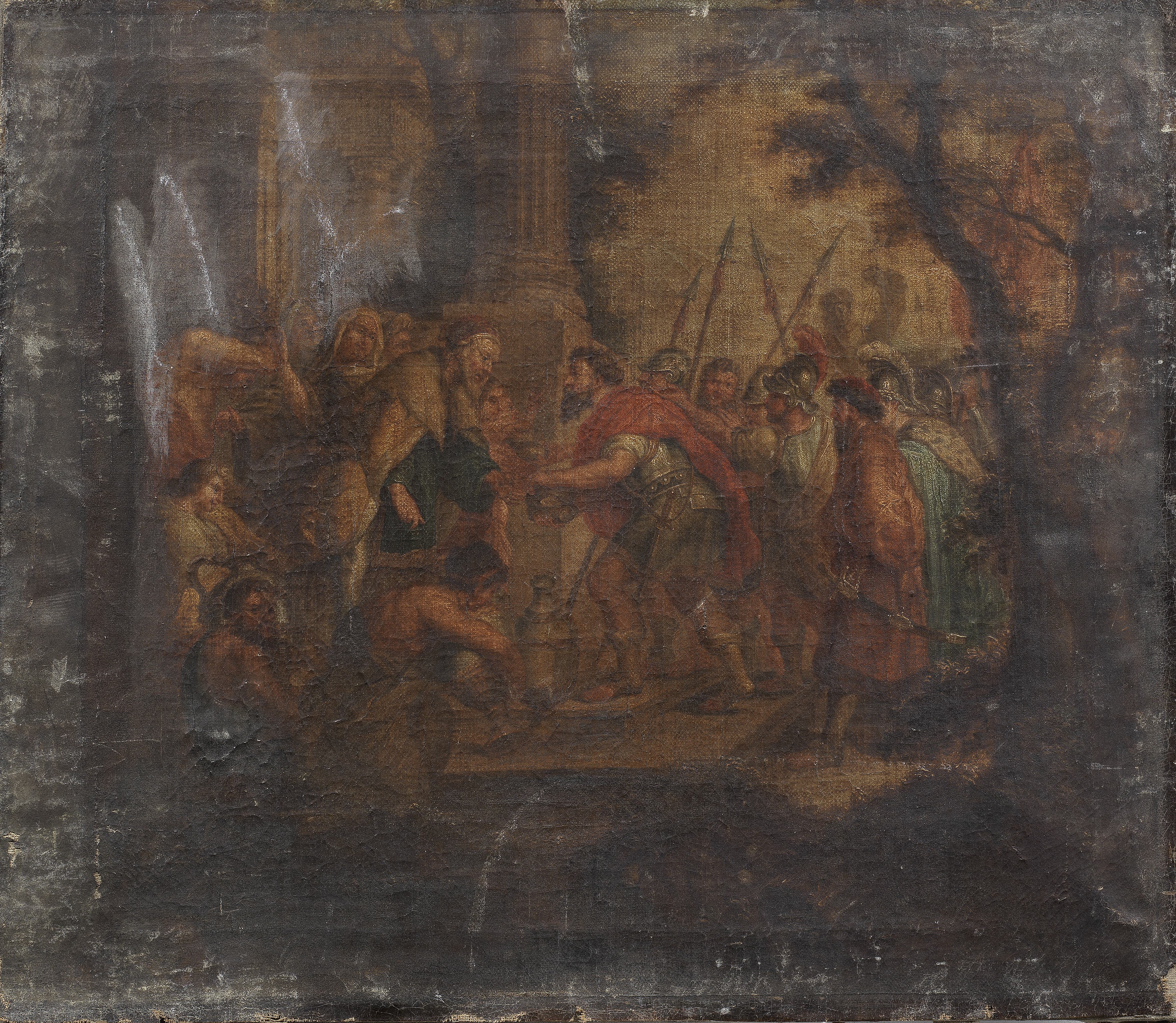 Follower of Sir Peter Paul Rubens (Siegen 1577-1640 Antwerp) The Meeting Between Abraham and Melc...