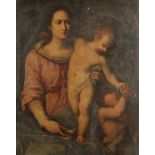 Circle of Giovanni Battista Naldini (Florence 1537-1591) The Madonna and Child with the Infant S...