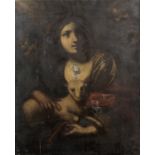 Circle of Simone Pignone (Florence 1614-1698) Saint Agnes with the lamb unframed