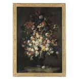 Manner of Jean-Baptiste Monnoyer, 19th Century Tulips, sunflowers, poppies and other flowers in a...