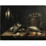 C.L Braun (active Germany, 18th Century) A table top still life with dead birds