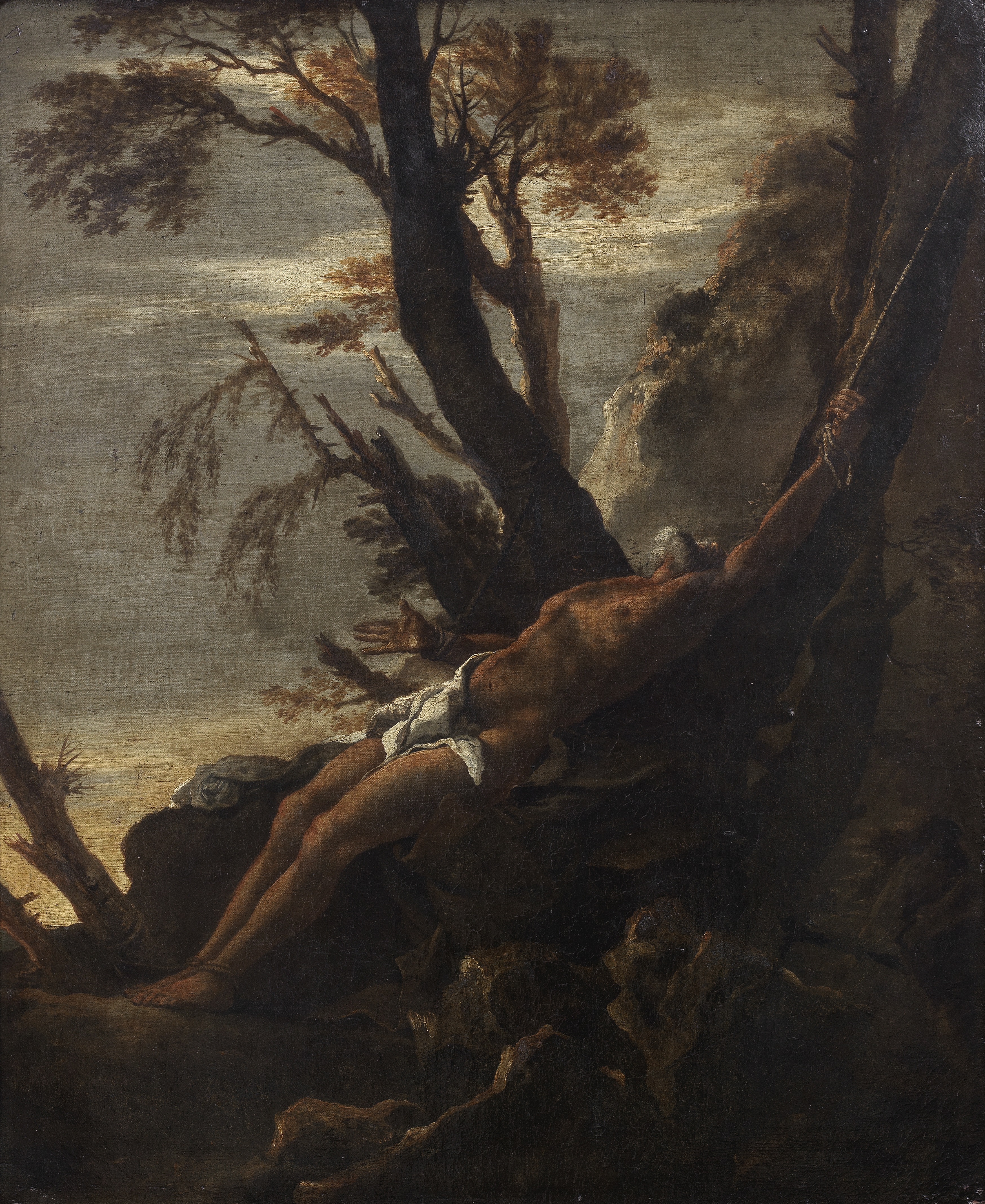 Circle of Salvator Rosa (Arenella 1615-1673 Rome) Saint Bartholomew