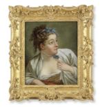 Studio of Fran&#231;ois Boucher (Paris 1703-1770) Portrait of a girl, half-length, in a yellow dr...