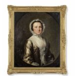 Attributed to Henry Pickering (active Britain, circa 1741-circa 1771) Portrait of a lady, half-le...