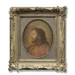 French School, 18th Century The Head of Christ in profile