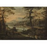 Circle of Paolo Anesi (undefined, Rome circa 1700-circa 1761) An extensive river landscape with f...