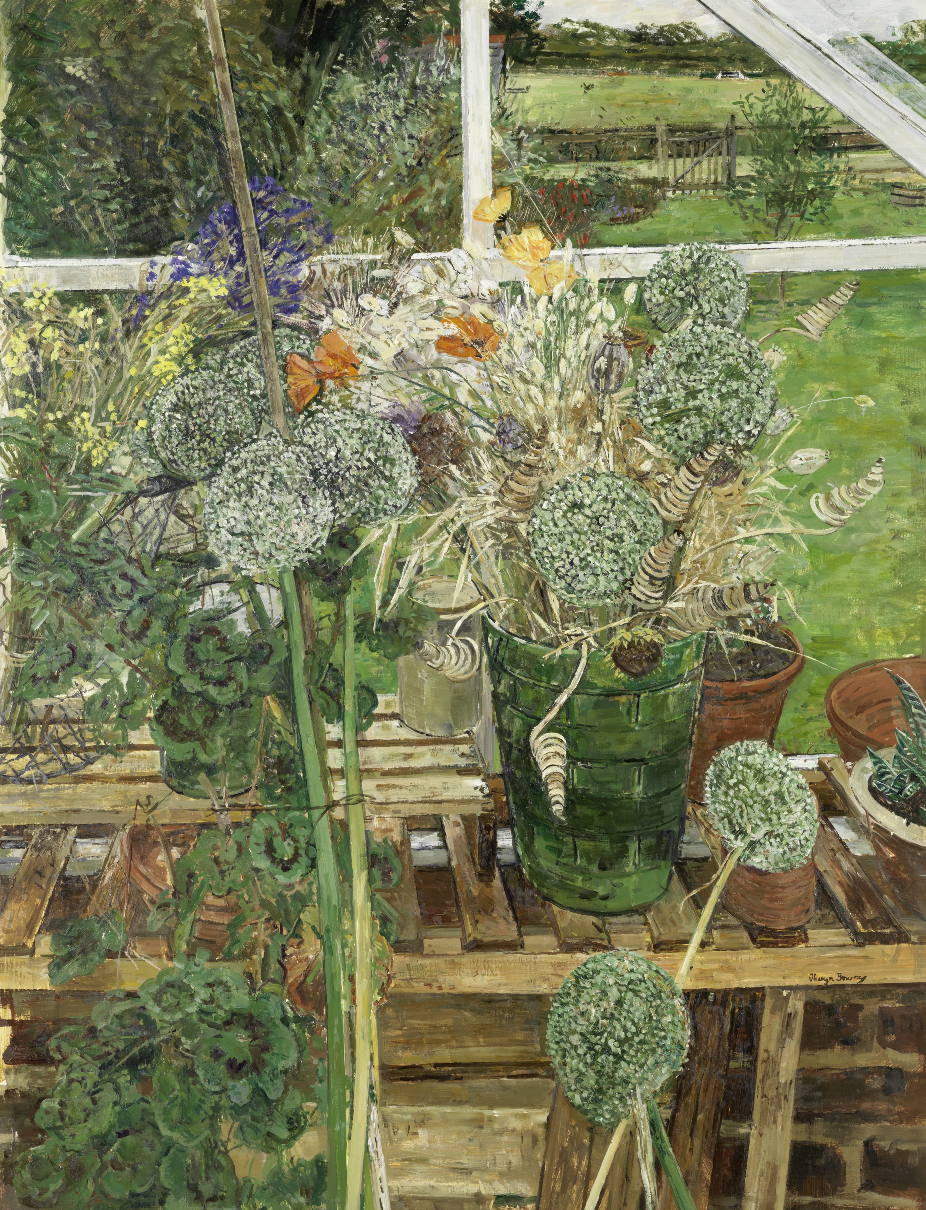 Olwyn Bowey R.A. (British, born 1936) Flowerpiece - Image 2 of 2