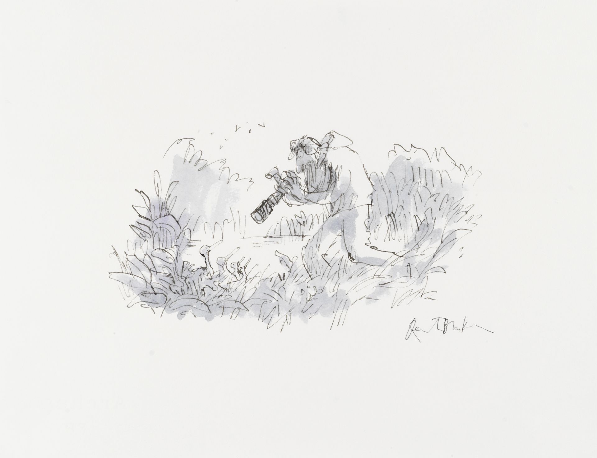 Sir Quentin Blake (British, born 1932) Wildlife Artists of the Year (unframed) (Executed in 2020)