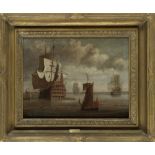 Circle of Isaac Sailmaker (Scheveningen 1633-1721 London) British war ships at anchor