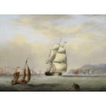 Nicholas Matthew Condy (British, 1818-1851) Shipping in Plymouth harbour, with the Royal William ...