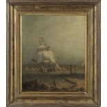 Robert Salmon (British, 1775-1845) Shipping in the Mersey, Liverpool beyond