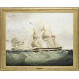 Joseph Heard (British, 1799-1859) The barque Crown and the brig Bonanza in the left background