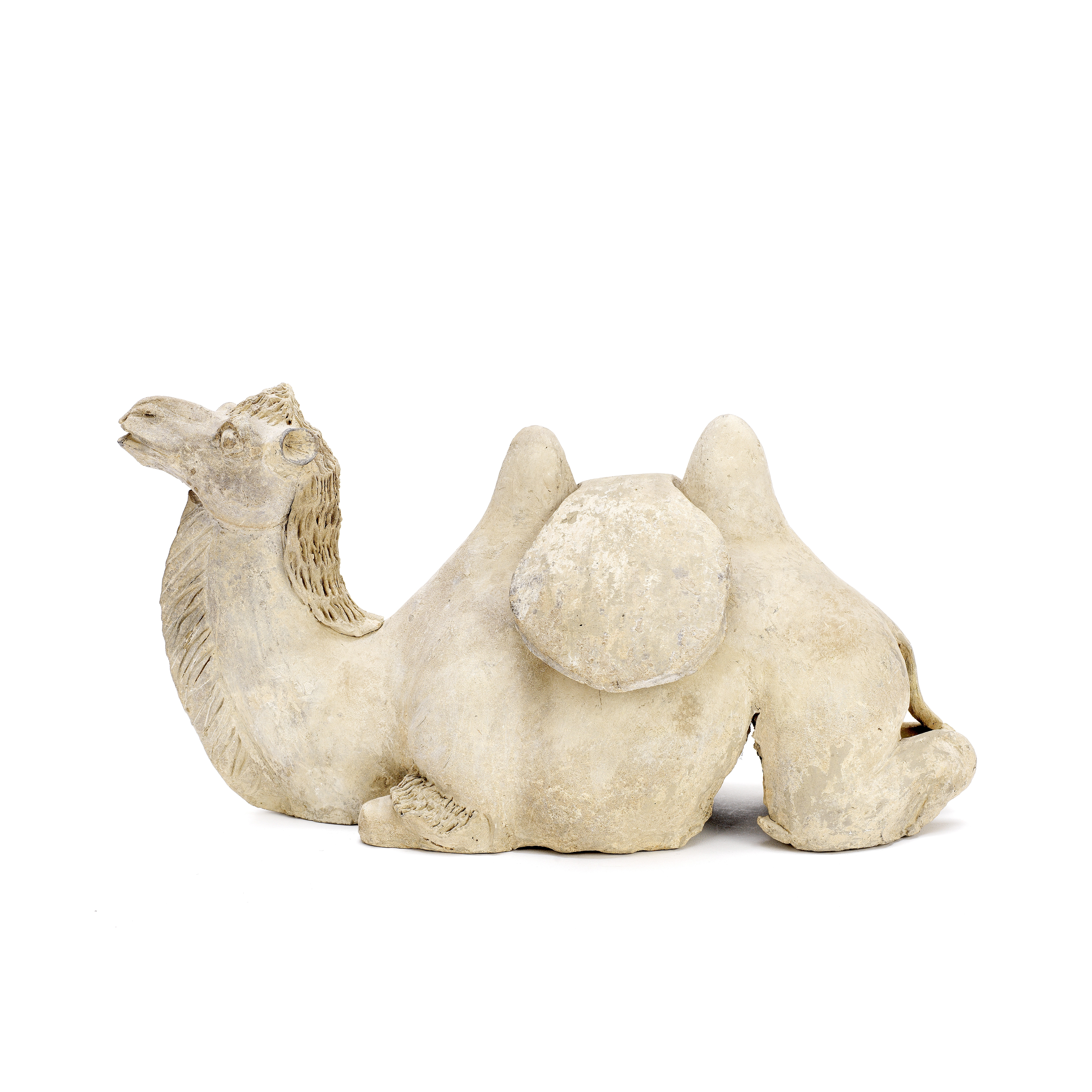 A POTTERY MODEL OF A RECUMBENT CAMEL Northern Qi or Tang Dynasty (2)