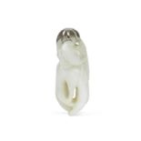 A WHITE JADE 'BUDDHA'S HAND' PENDANT 18th century