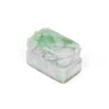 A JADEITE SEAL Early 20th century (2)
