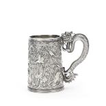 AN EXPORT SILVER TANKARD Mark of Leeching and Qiu Ji, Canton, Hong Kong and Shanghai, second half...