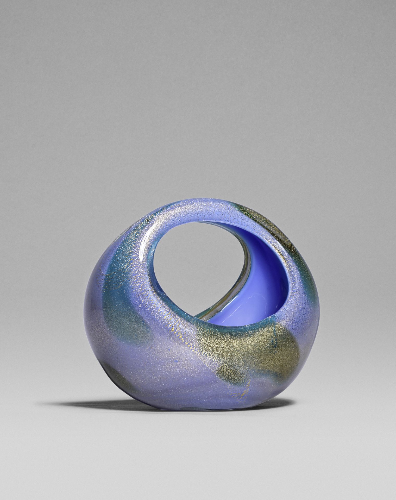 Archimede Seguso Macchie blu verde bowl, circa 1955