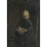 Robert Gemmell Hutchison RSA RBA ROI RSW (British, 1855-1936) The porridge bowl 40.6 x 30.5 cm. (...