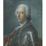 Follower of Maurice-Quentin de La Tour (French, 1704-1788) Portrait of Charles Edward Stuart 60 x...