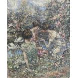 Edward Atkinson Hornel (British, 1864-1933) The Butterfly 61.5 x 51 cm. (24 3/16 x 20 1/16 in.)