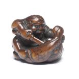 A WOOD NETSUKE OF YOJO By Iwama Masayoshi, Edo period (1615-1868), early 19th century